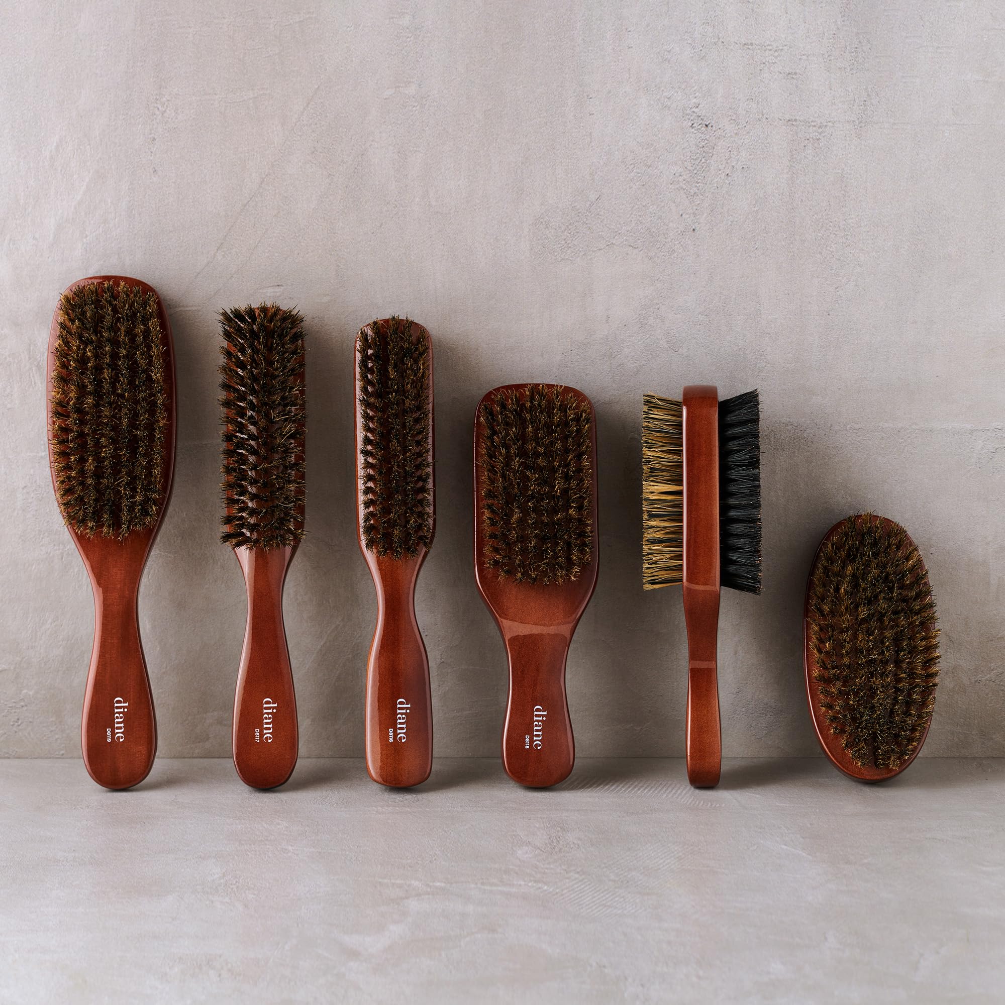 Diane 100% Boar Medium Styling 7 Row Brush : firm boar bristle, Styling 8.5-Inch